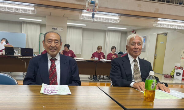 観戦する愛知県連盟会長＆副会長